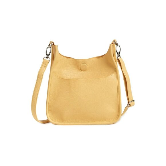 No Boundaries Women's Bar Bag Crossbody with Two Straps Golden Curry Yellow - Picture 5 of 5